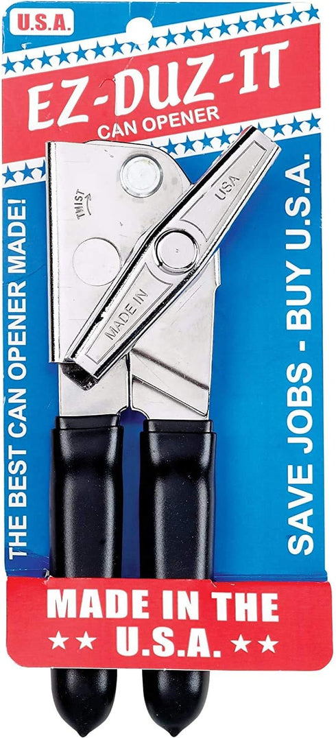 EZ-DUZ-IT Deluxe Can Opener with Black Grips - Set of 2