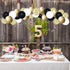 Black and Gold Confetti Balloons, 50 Pack 12inch White Latex Party Balloon Set for Decorations