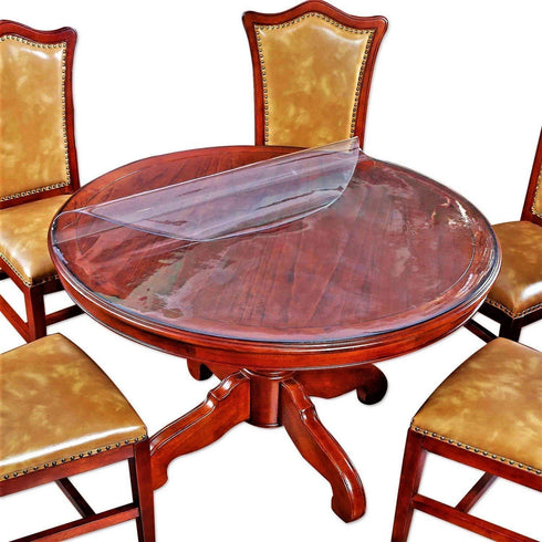 30 Inch Round Clear Plastic Tablecloths Cover Furniture Dining Kitchen Coffee Table
