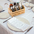 Yesland Silverware Holder Caddy, 4 Compartments Wooden Utensil Holder with Handle for Kitchen Countertop