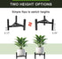 2 8-10inch Vigordream Metal Plant Stand, Adjustable Heavy Duty Sturdy Plant Holder for Indoor Outdoor Use, Height