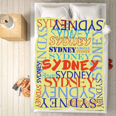 50x40inch D-Story Custom Blanket, Personalized Throw Blankets, Gift for Best Friend Word Art Names, Flannel Blanket