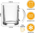 QAPPDA 12 oz, 350ml,Tea 12pack Glass Mugs Clear Coffee Mugs With Handle Mug Water Mug Beer Glasses With Handle,Glass