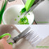 Multipurpose Sharp Kitchen Herb Cutter Shears - Herb Scissors with 5 Stainless Steel Blades, Safety Cover, Cleaning Comb