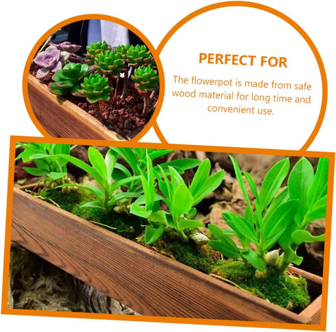Wood Flower Box Cedar Window Boxes - Tiestos para Exterior Indoor Flower Pots for Outdoor Plants Fence Planter