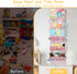 5 17x61 Inch Tier Stuffed Animal Storage Shelf Net, Large Plushie Net w/LED Light & Clips for Mini Medium Stuffy Teddy