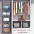 X-cosrack 4 Tier Closet Hanging Organizer, Clothes Shelves with 5 S Hooks, Wire Storage Bins for Clothing Accessories