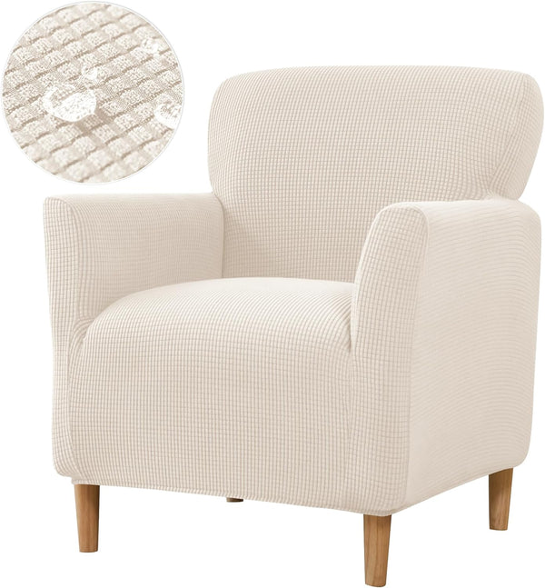 CRFATOP Stretch Mid Century Modern Armchair Slipcover 1-Piece Solid Accent Chair Covers