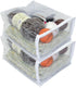 Heavy Duty Vinyl Zippered Closet Storage Bags (Clear) for Sweaters, Blankets, Arts & Crafts, and Toys (9" x 11" x 5")