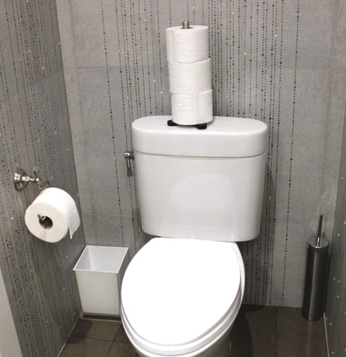 Stainless Steel Suction Cup Paper Towel Holder, Kitchen Bathroom Spare Toilet Paper Holder with Non-Slip Base