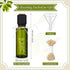 Reallnaive 4 oz Green,20 Mini Glass Olive Oil Bottles Empty Sauce Condiment Bottles with Dropper Inserts and Sticker