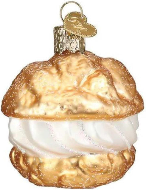 Old World Christmas Cream Puff Blown Glass 2020 Unique Ornaments for Christmas Tree Decorations