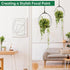 3-5.5 Inch Hanging Planter for Indoor Plants, Black Plant Hanger Indoor with Sturdy Wood Base, Modern Boho Macrame