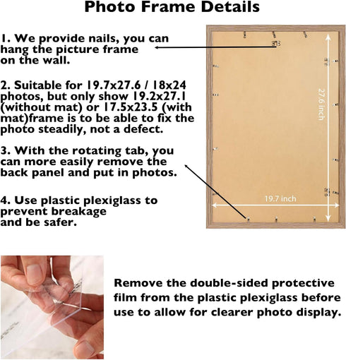 19.7x27.6 50x70 cm 18x24 19.7 27.6 19.7 27.6 inch 1000 JCJMY Puzzles Frame for Puzzles Poster Photo Picture, Display