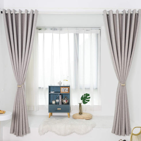 Curtain Tiebacks Clips, Strong Magnetic Tie Band for Home Office Decorative Drapes, 2PCS, Beige