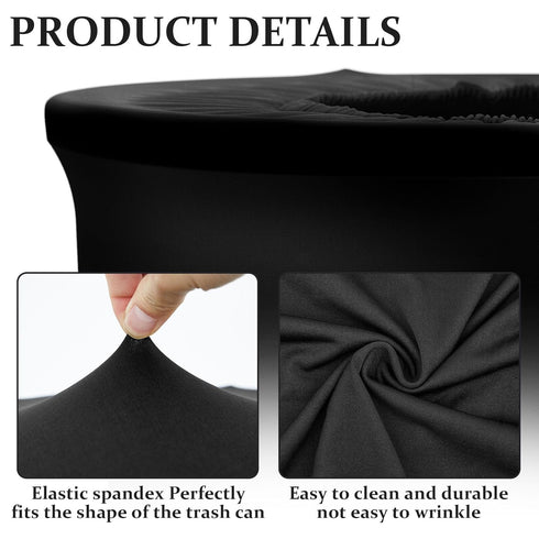 2 32 Tanlade Pcs Gallon Stretch Trash Can Spandex Cover Outdoor Waste Garbage Can Spandex Covers for Indoor Kitchen