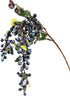 2Pcs Rinlong Artificial Blueberries Fake Berries Stems Hanging Spray Frosted Blueberry Fall Floral Picks for Wreath