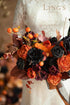 Ling's Moment 25Pcs Artificial Black Roses Decor with Stems, 3" Real Touch DIY Foam Floral for Wedding Bouquets