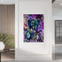 GUTTATY African American King and Queen Canvas Wall Art - Modern Abstract Graffiti Painting for Home Decor, 12"Wx18"H