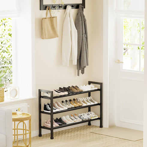 19- 43 3 3 Closet, Mavivegue Adjustable Shoe Rack, Adjustable Length, Tier Expandable Shoe Rack for Entryway, Shoe