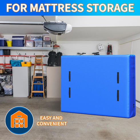 Full XL Mattress Bag for Moving and Storage, Reusable Heavy Duty Tarp Waterproof Mattress Cover with 8 Strong Carrying