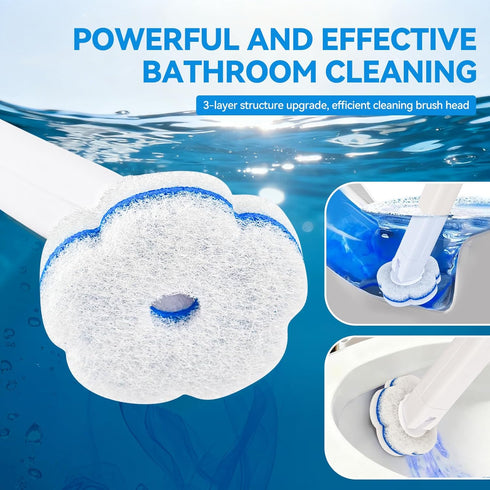 48 Disposable Toilet Brush with Refills,Toilet Bowl Cleaner,Toilet Cleaning Supplies,Toilet Bowl Brush,Toilet Cleaner