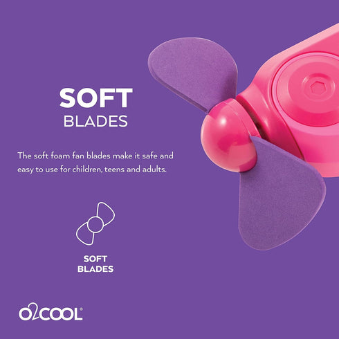 O2COOL FMS0003 Personal Mini Fan, Portable Battery Operated Handheld Cooling Accessory with Fine Mist Spray