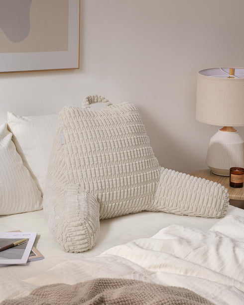 Blissful Diary Reading Pillow, Backrest Pillow with Shredded Memory Foam for Adult & Children, Designed for Bed