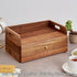 TREELF 8 Countertop Acacia Wood Tea Bag Organizer with Drawer - Tea Station Chest and Storage Box, Coffee and Teabag
