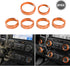 Air Conditioner Switch & Trailer & 4WD Knob Trim for Ford F150 XLT 2016-2019, Orange Aluminum, 6pcs