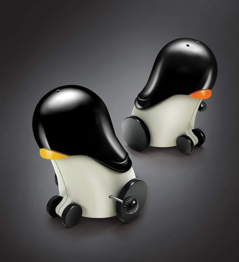 Rolling Penguins | Wind-Up Salt & Pepper Movers & Shakers | Penguin Salt & Pepper Shakers Roll Across The Table