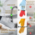 Silicone Oven Mitts - Heat Resistant 500F, 13.6 in Waterproof Grippy Design, Flexible BPA-Free Kitchen Gloves