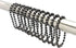 Antique Nickel Shower Curtain Hooks, 12 Pack Heavy Duty Metal Rings with 6 Inch Ball Chain Design
