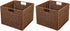 Trademark Innovations Foldable Storage Basket with Iron Wire Frame (Set of 2)