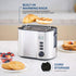 Elite Gourmet ECT2145 Extra Wide Slot 2-Slice Toaster, Bagel Function, 6 Toast Settings, Stainless Steel with Countdown