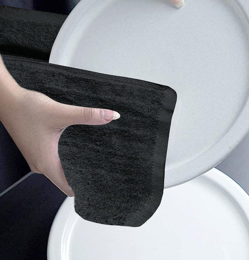 Pack 50, 12x12, Commercial Cotton Washcloths of Size Grade, Absorbent, Soft, Multipurpose Towels for Face, Gym