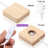 Facmogu Wooden LED Lights Display Stand, Multicolor Premium Rubber Wood, 6 LED for Selenite Tower and 3D Laser Crystal