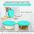 1-Quart 2 Pack) SOPHICO Silicone Replacement Lids Fit Ultimate Glass Containers, Airtight Seal Bowl Covers for Yogurt
