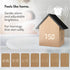Dimmer Driini Digital House-Shaped Alarm Clock with Temperature Display (Light Wood) Modern Aesthetic - Cute Cube Frame