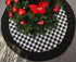 Black and White Buffalo Plaid Check Christmas Tree Skirt - 48 inches Double Layers Holiday Ornaments