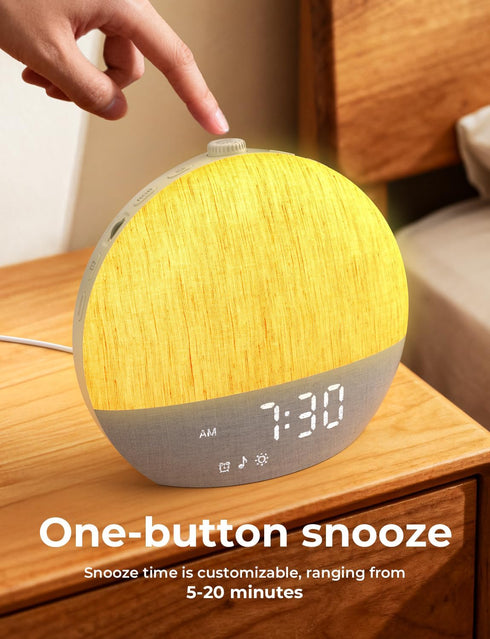 30 LIORQUE Sunrise Alarm Clock, Digital Alarm Clocks Bedside, Sleep Sounds, Sleep Timer, Adjustable Volume