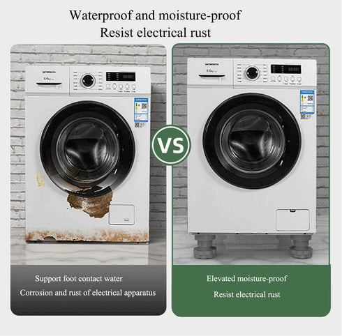 4 Pack Washing Machine Anti-shock Mats, Anti-slip Mats for All Types of Appliances, Refrigerator Base Mats