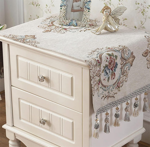 Simple Bedside Table Dust Cover Cover Cloth Towel Cushion Fabric Modern Universal Bedroom Cabinet Tablecloth Cushion