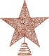 BinaryABC Christmas Tree Topper Star, Glittering Christmas Tree Decoration Ornaments, 20cm (Rose Gold)