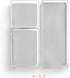 BINO 3-Piece Drawer Organizer Bin Set - Grey, Large, Multi-Purpose Storage with Soft-Grip Lining and Non-Slip Rubber