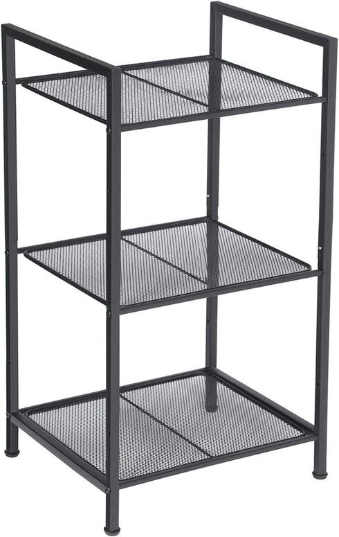 SONGMICS 3-Tier Storage Rack, Bathroom Shelf, Extendable Plant Stand with Adjustable Shelf,