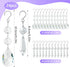 24pcs 38mm+15mm Crystal Sun Catcher, Hanging Clear Teardrops Crystals Chandelier Parts Prisms Pendants with Hook
