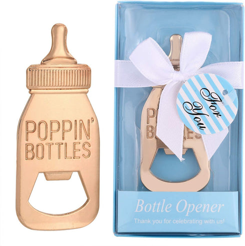 Yuokwer Set 24 24) of Bottle Opener Baby Shower Favor For Guest,Cute Poppin Bottle Shaped Bottle Opener Favors for Baby
