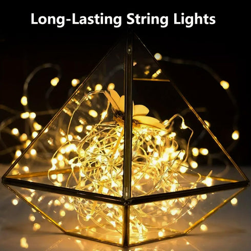 8-Pack 16FT 50 Fairy Lights Battery Operated with Timer, Waterproof LED String Lights Indoor Outdoor, Cuttable Starry