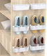 Wall Mounted Shoes Rack, 6 Pack with Sticky Hanging Strips, Plastic Storage Organizer for Door Shoe Hangers